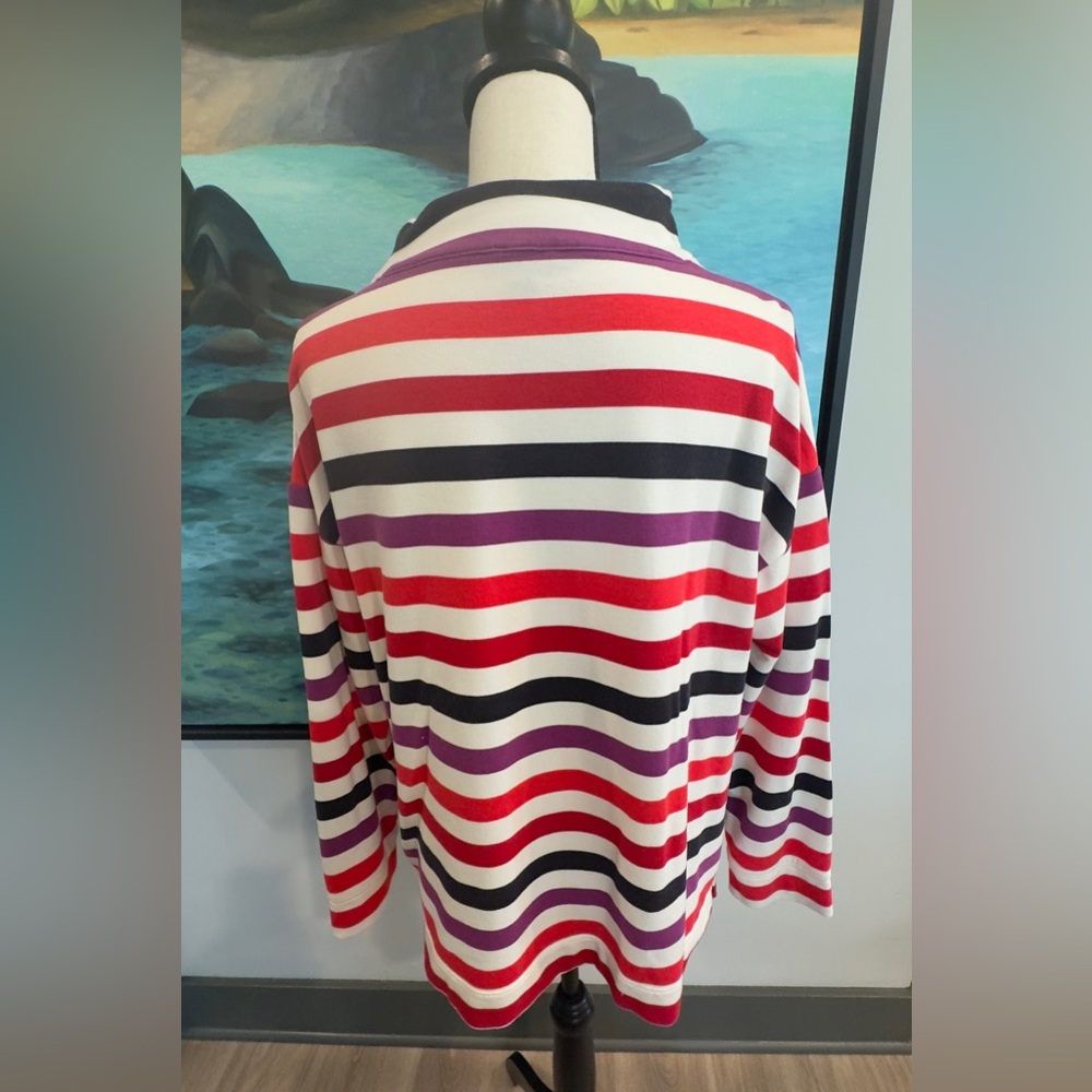 Talbots Multicolor Striped Top - Picture 3 of 8